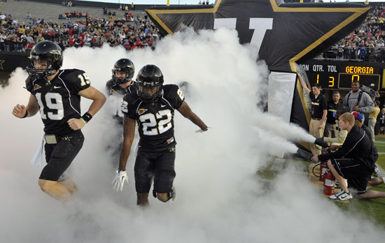 tunnel entrance with smoke football team vs. Georgia 2011 550 wide