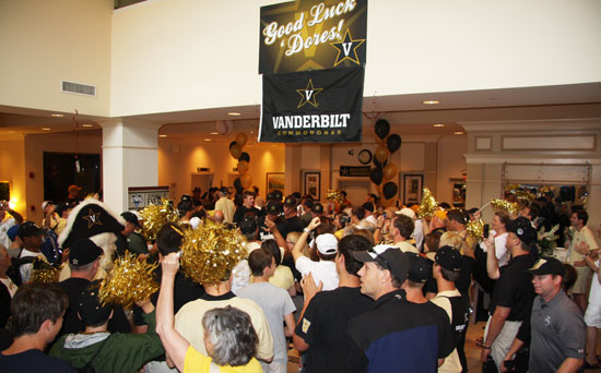 team send-off before UNC 2011 CWS