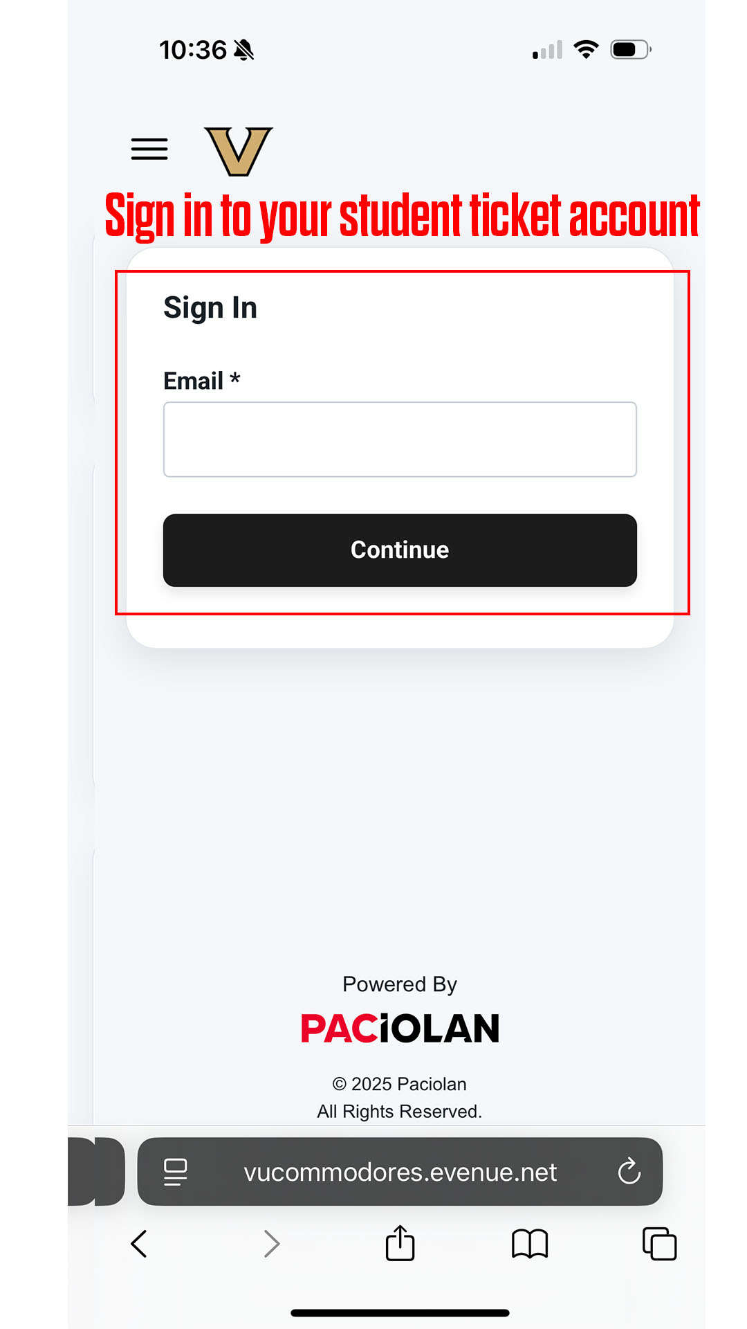 Student return ticket Step 1