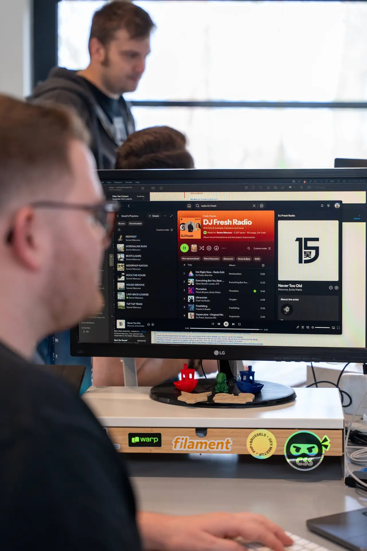 Coding while listening to music