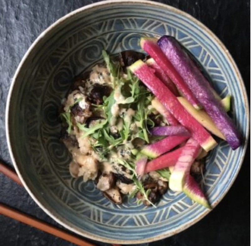 Miso Farro with Spring Radishes