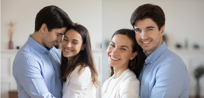 Before and After stock photo