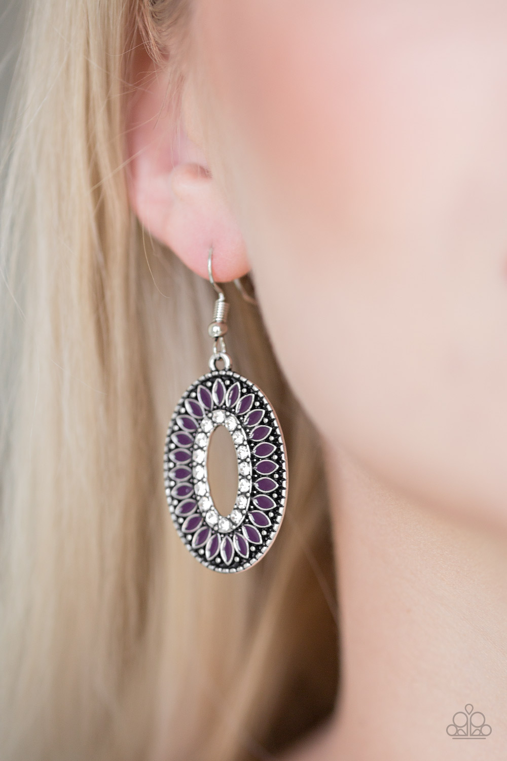 #14 Fishing For Fabulous - Purple - Paparazzi Accessories Earrings