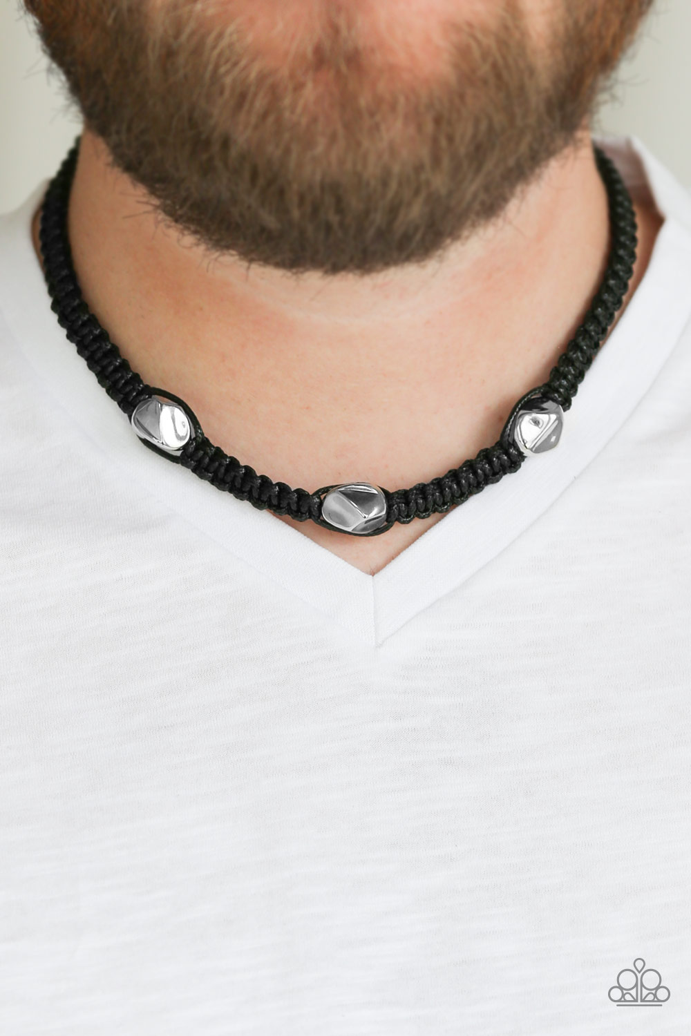 RIDERS Block - Black - Paparazzi Accessories Men's Necklace
