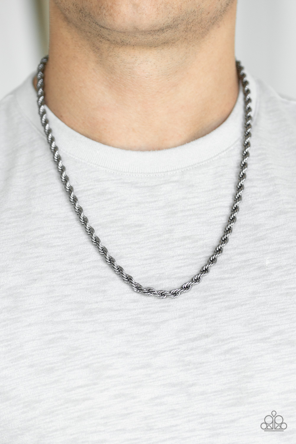 Double Dribble - Black - Paparazzi Accessories Men's Necklace