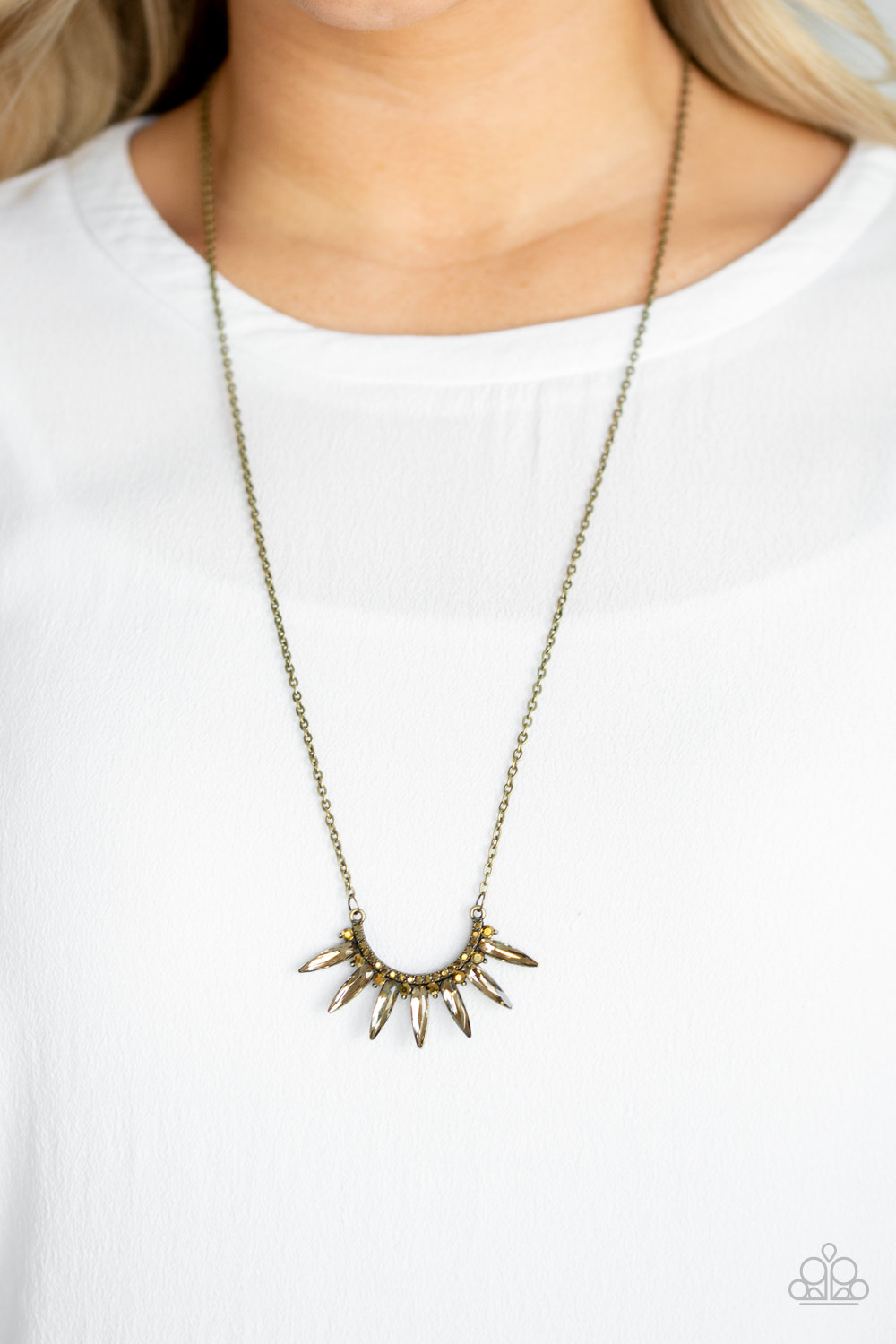 Empirical Elegance - Brass - Paparazzi Accessories Necklace