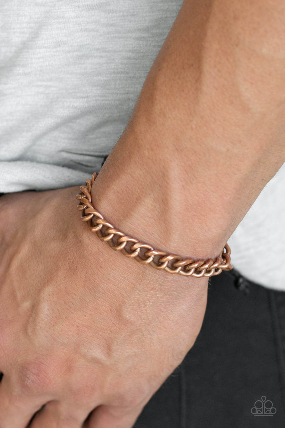 #1287 Blitz - Copper - Paparazzi Accessories Men's Bracelet