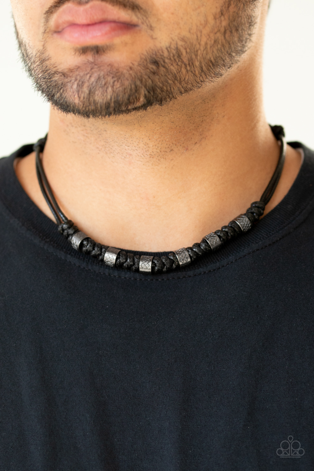 #25 Rural Rumble - Black - Paparazzi Accessories Men's Necklace