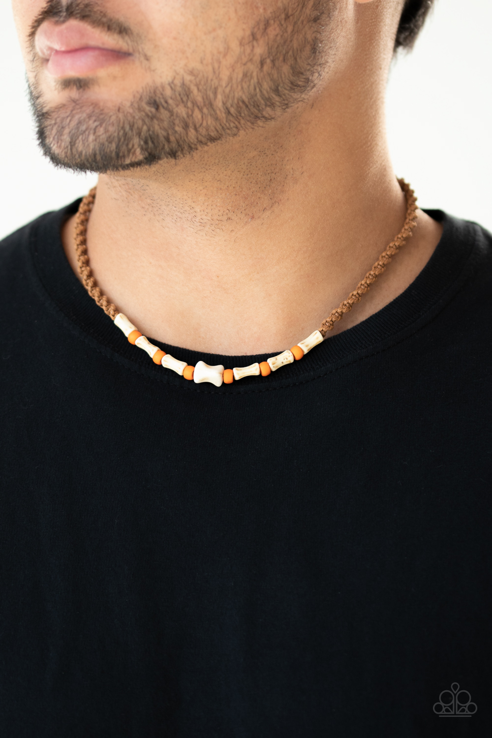 Beach Shark - Orange - Paparazzi Accessories Men's Necklace