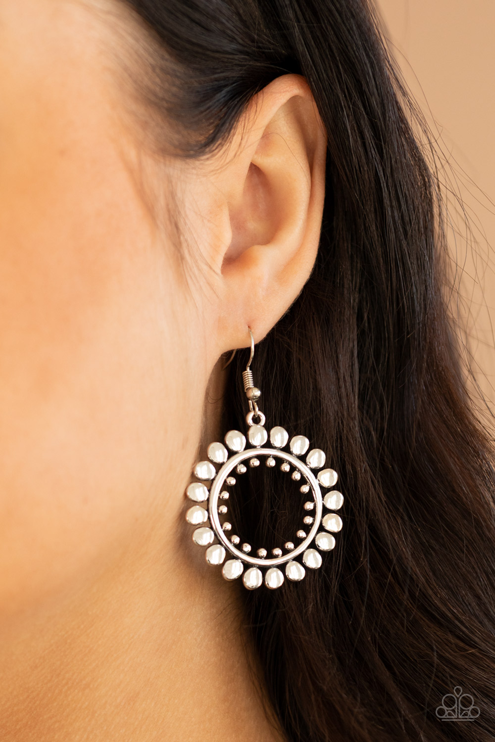 Radiating Radiance - Silver - Paparazzi Accessories Earrings
