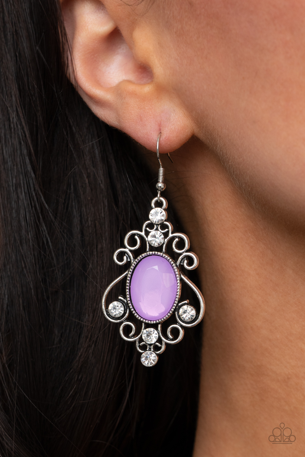 Tour de Fairytale - Purple - Paparazzi Accessories Earrings