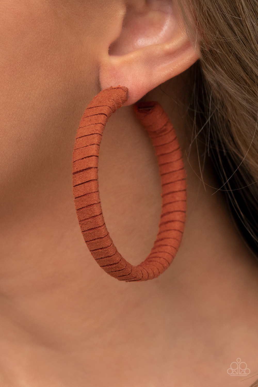 #1803 Suede Parade - Orange - Paparazzi Accessories Earrings