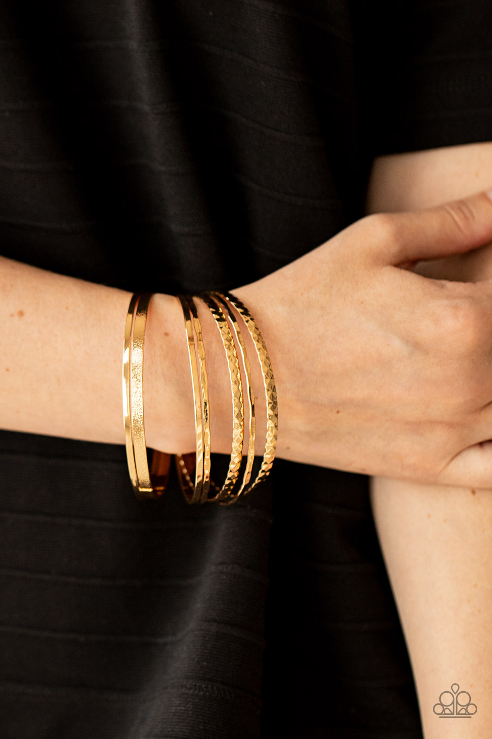 How Do You Stack Up? - Gold - Paparazzi Accessories Bracelet