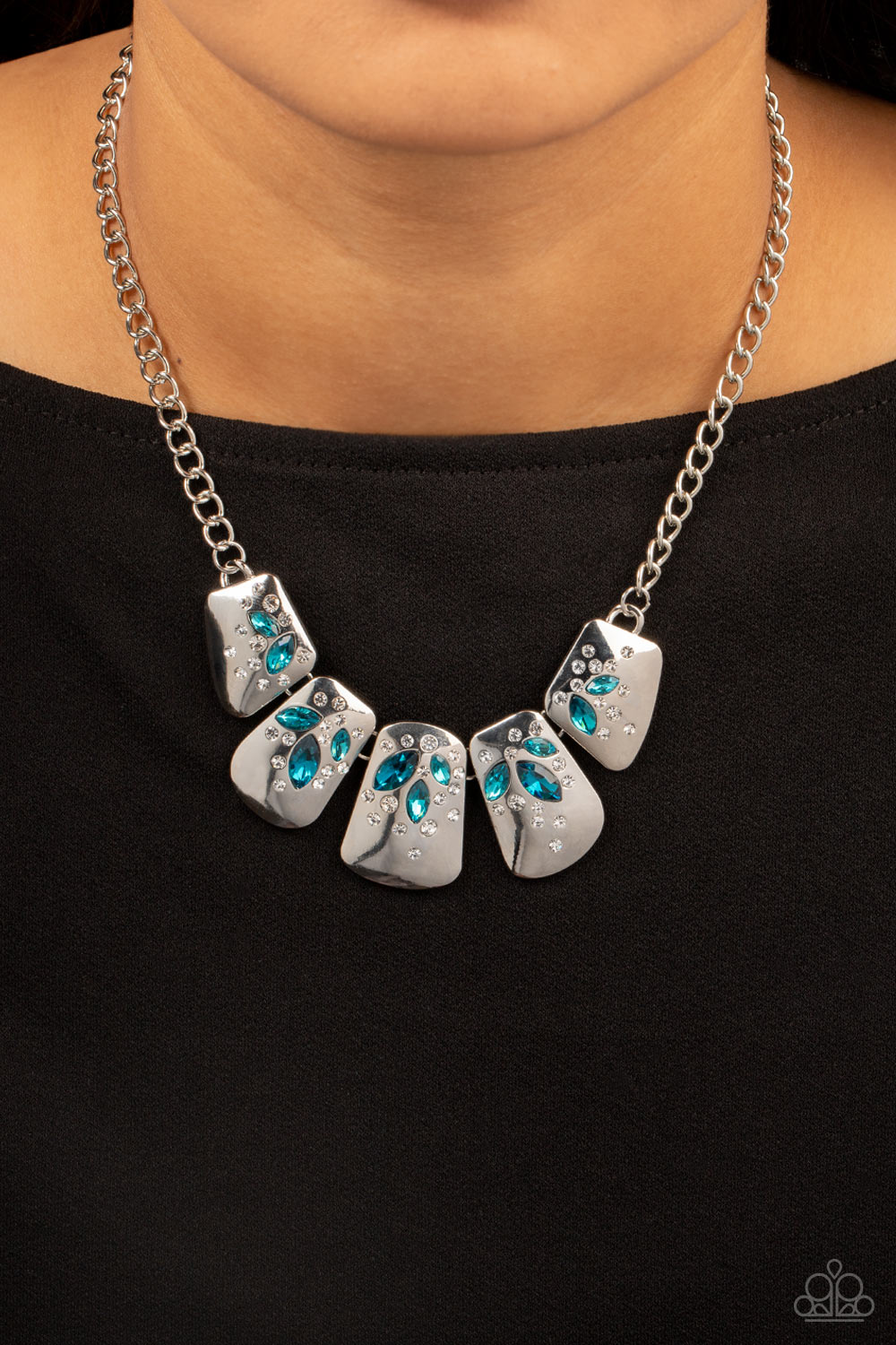 #5078 Jubilee Jingle - Blue - Paparazzi Accessories Necklace