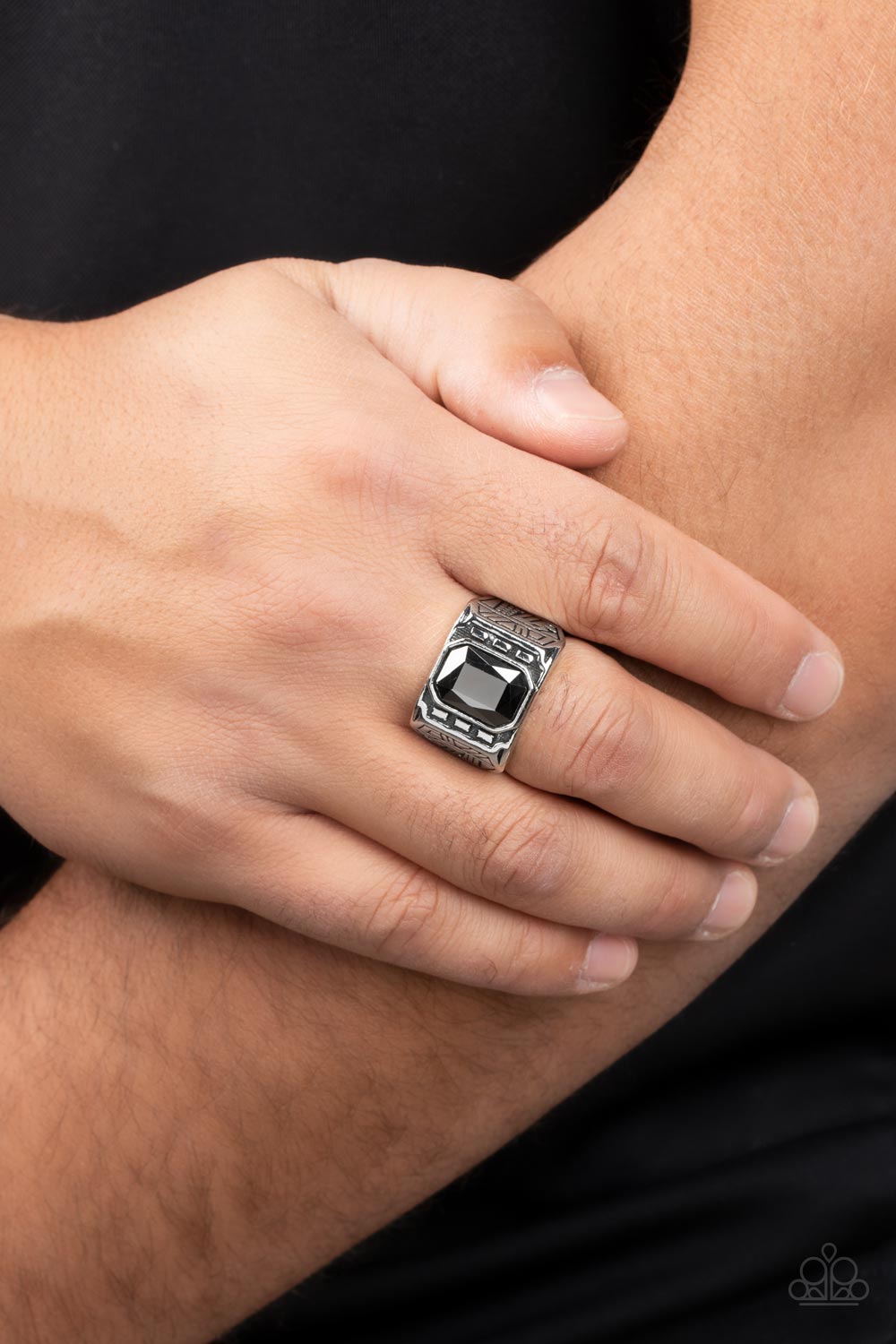 Metro Magnate - Silver - Paparazzi Accessories Men's Ring