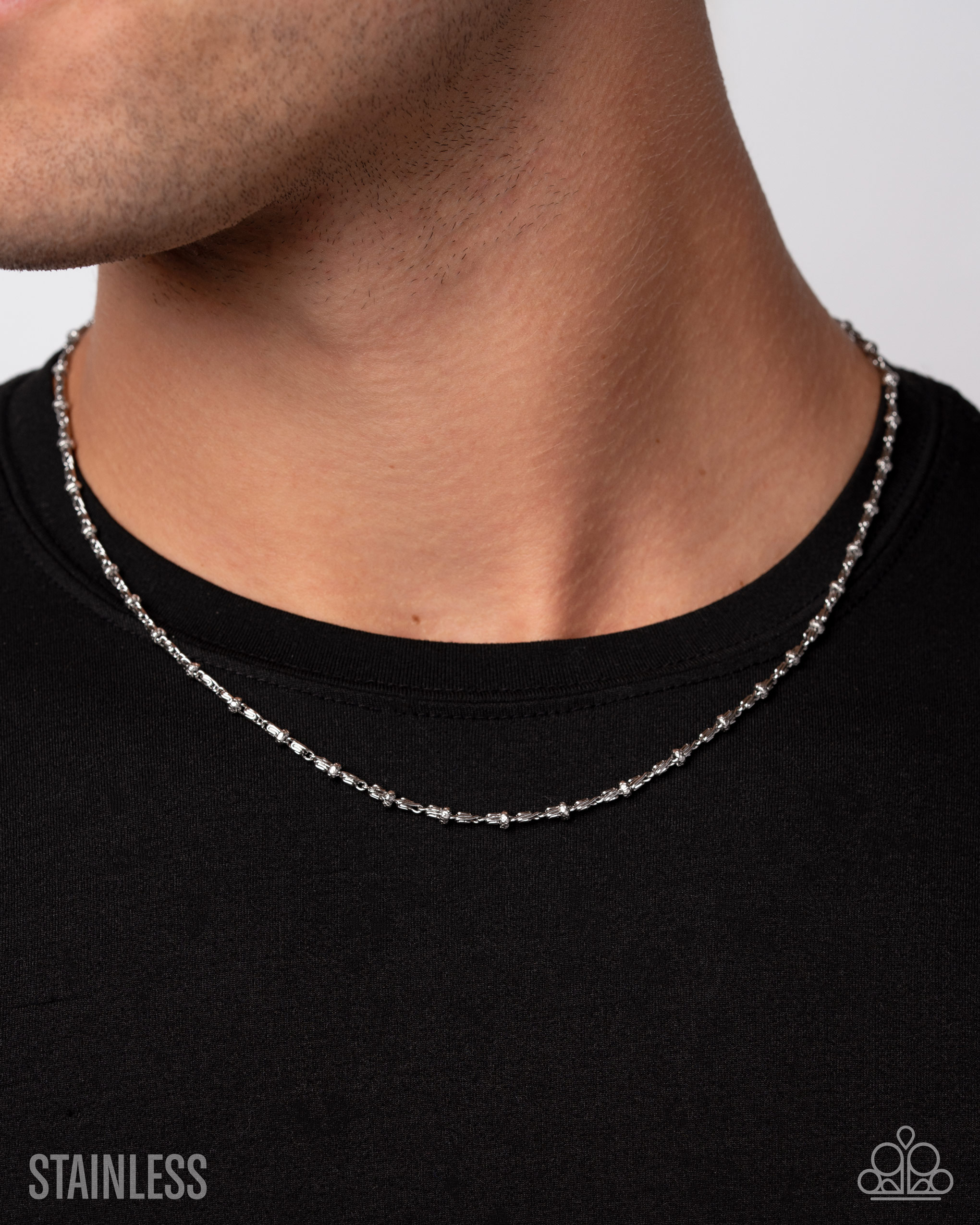 Poised Prodigy - Silver Stainless Steel Urban Necklace