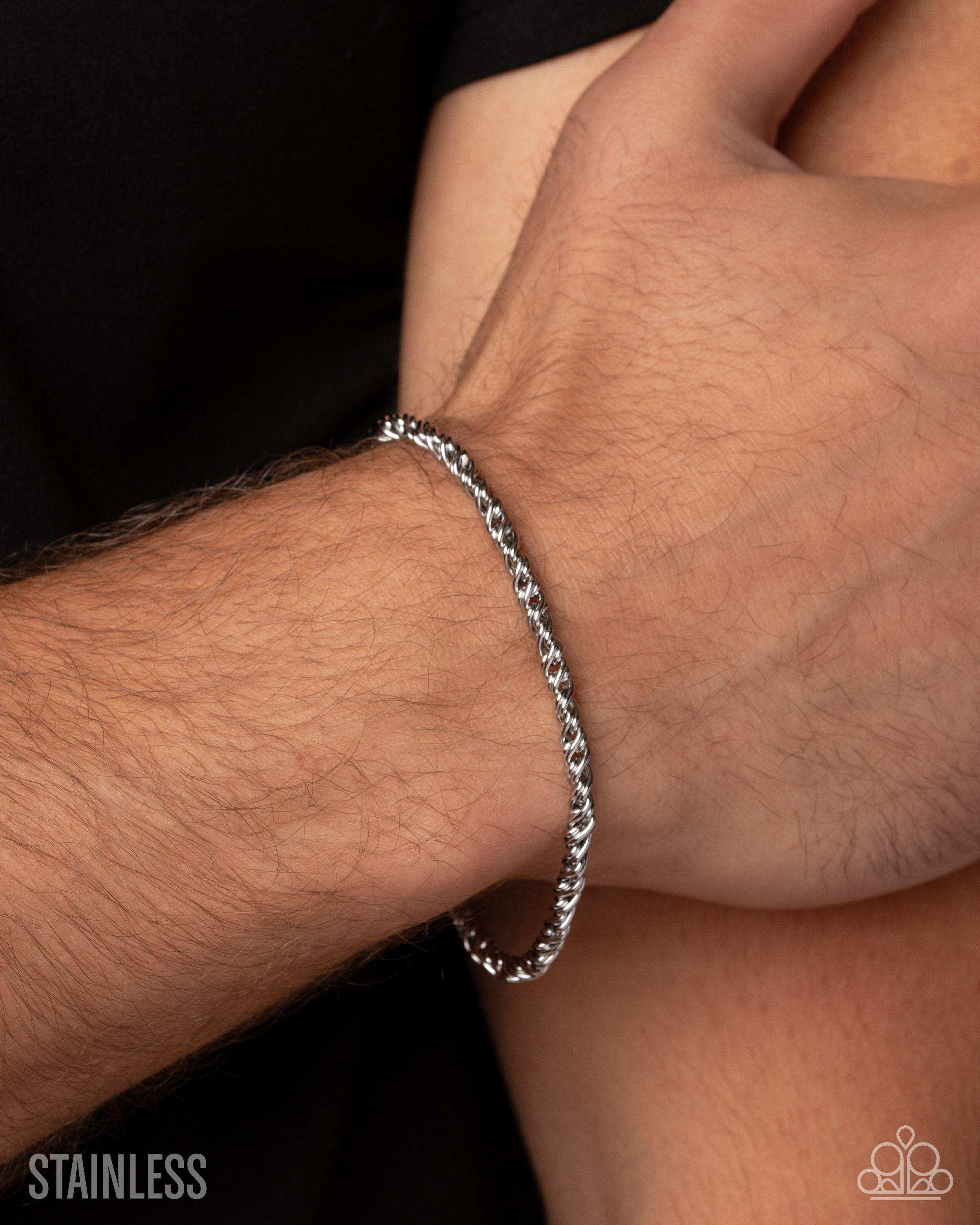Polished Protocol - Silver Stainless Steel Urban Bracelet