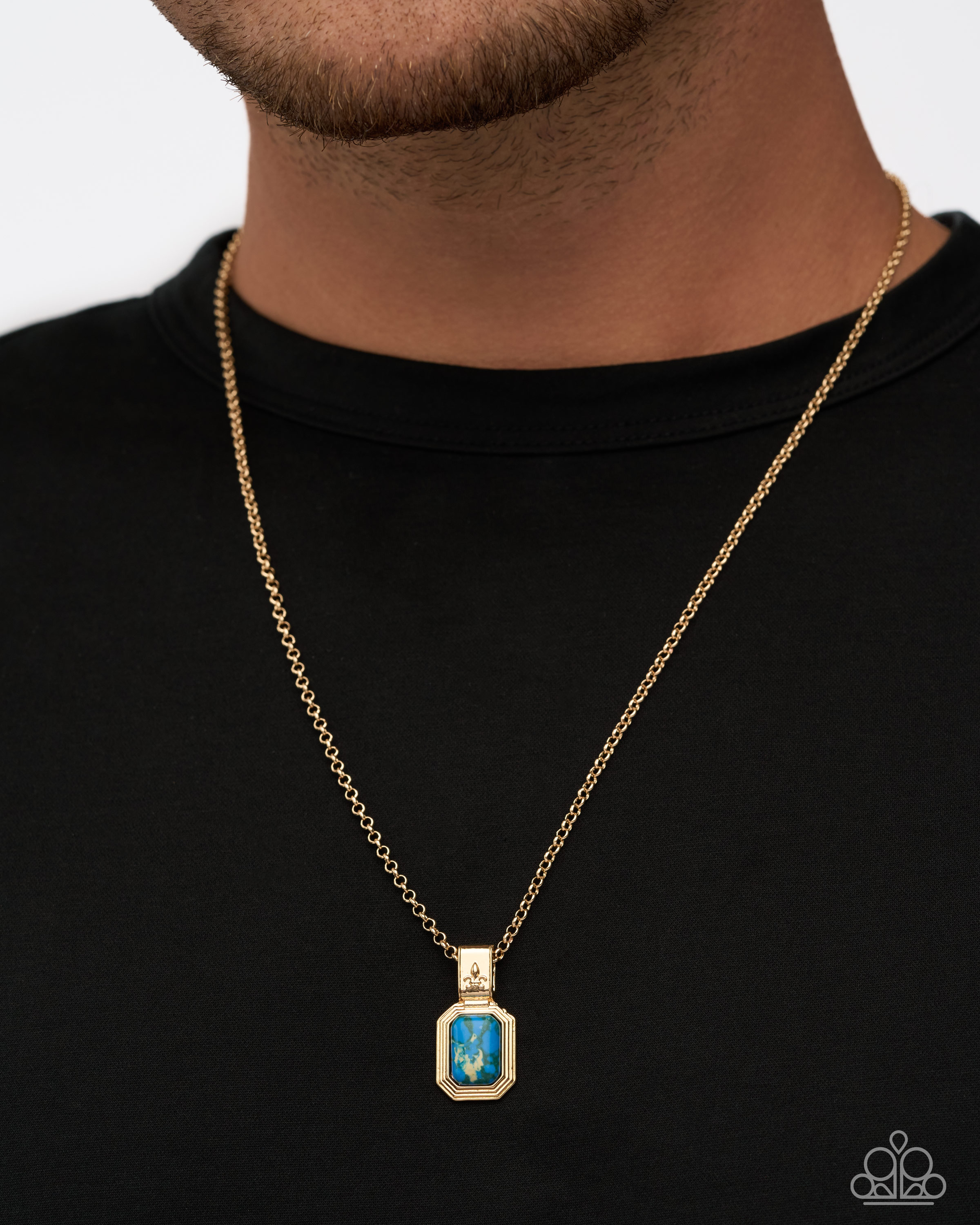 Urban Delight - Blue Gem Gold Urban Necklace