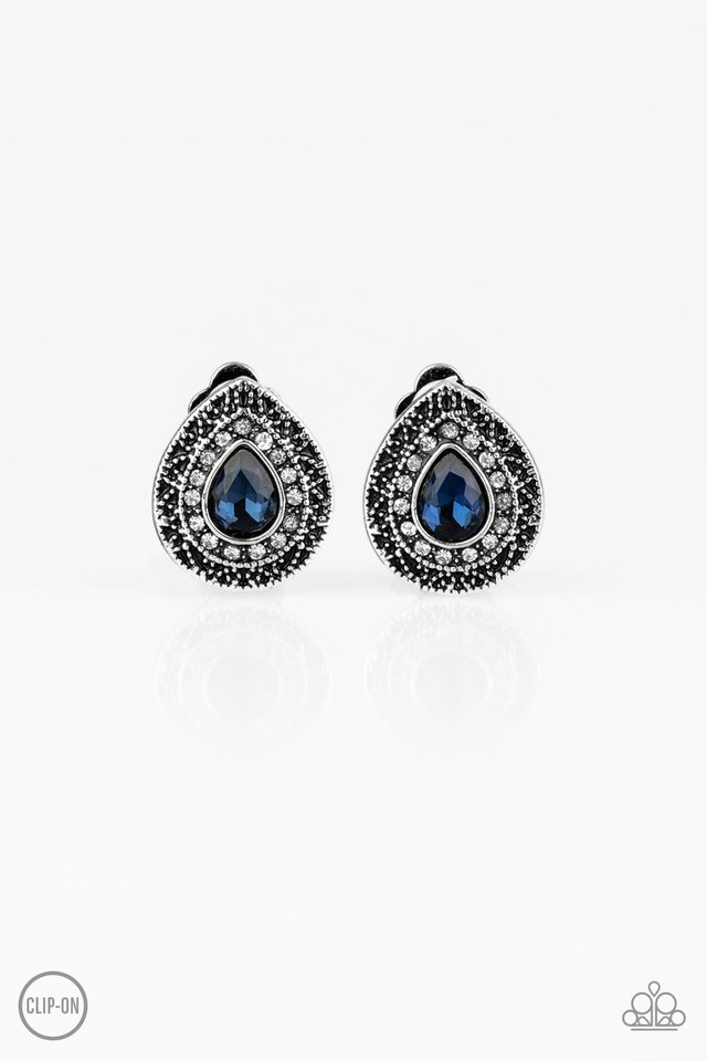 High-Class Celebrity - Blue - Paparazzi Earring Image