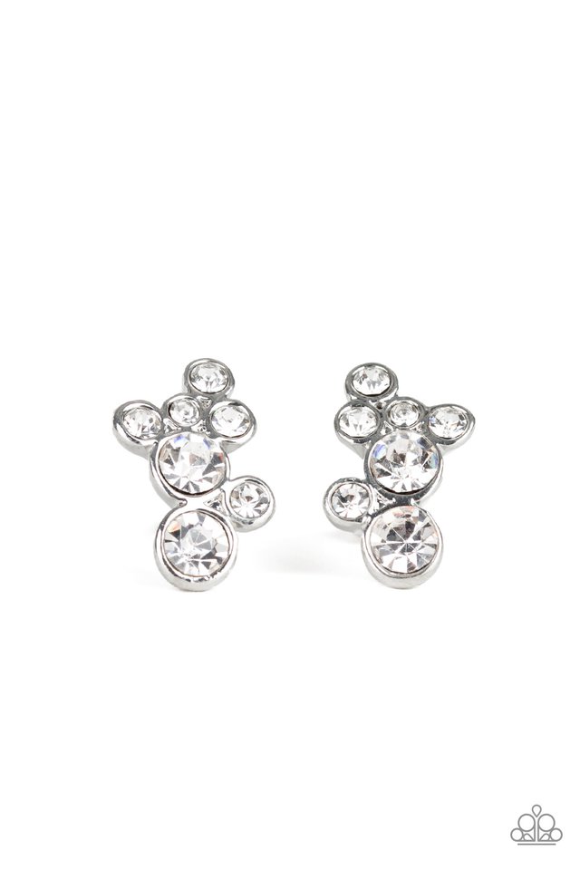 Treasure Treat - White - Paparazzi Earring Image