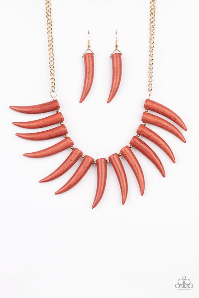 Tusk Tundra - Brown - Paparazzi Necklace Image