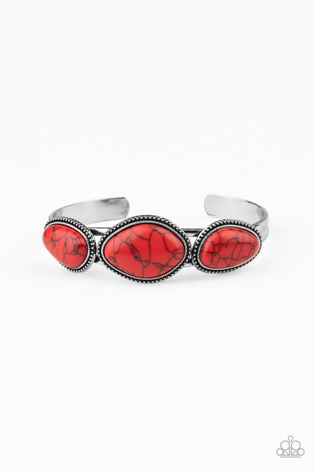 Stone Solace - Red - Paparazzi Bracelet Image