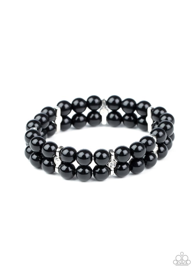 Downtown Debut - Black - Paparazzi Bracelet Image