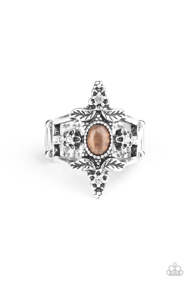 Fleur de Fancy - Brown - Paparazzi Ring Image