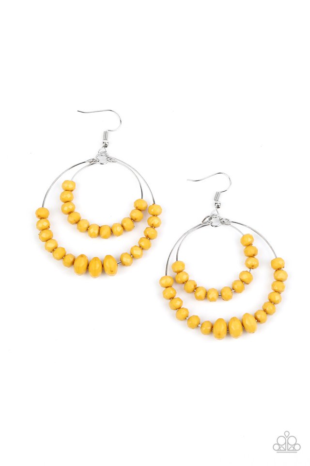 Paradise Party - Yellow - Paparazzi Earring Image