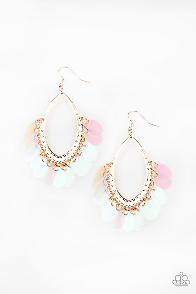 Mermaid Magic - Gold - Paparazzi Earring Image