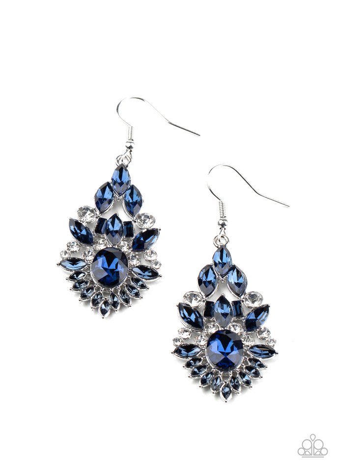 Ice Castle Couture - Blue - Paparazzi Earring Image