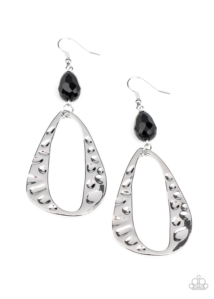 Enhanced Elegance - Black - Paparazzi Earring Image