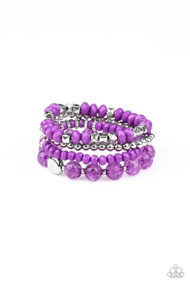 Layered Luster - Purple - Paparazzi Bracelet Image