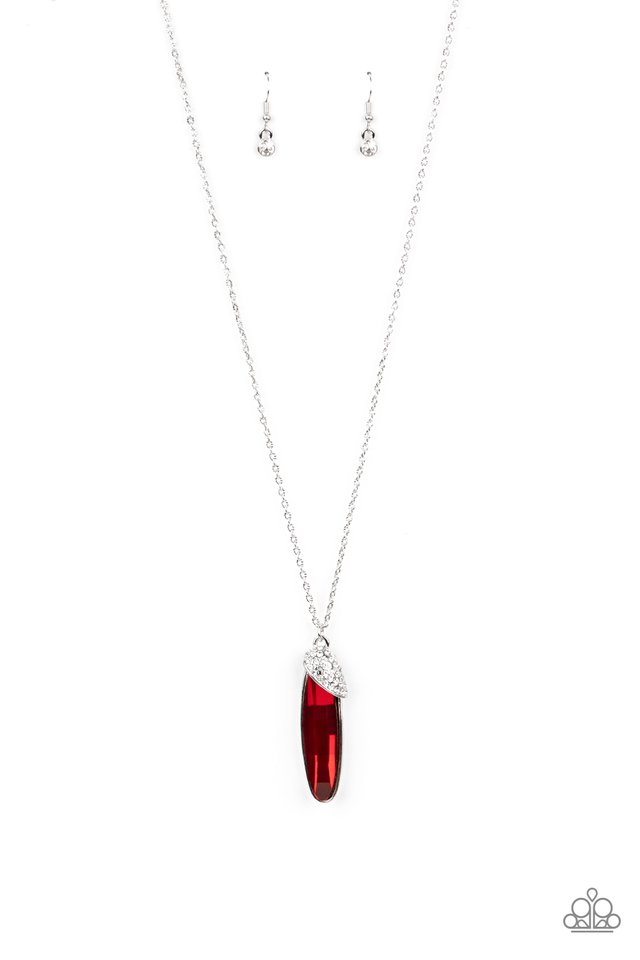 Spontaneous Sparkle - Red - Paparazzi Necklace Image