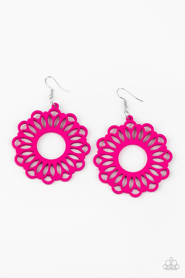 Dominican Daisy - Pink - Paparazzi Earring Image