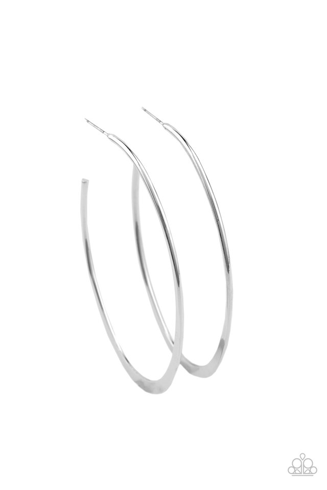 Flatlined - Silver - Paparazzi Earring Image