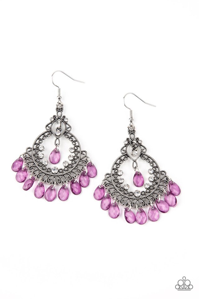 Lyrical Luster - Purple - Paparazzi Earring Image