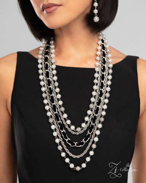 paparazzi accessories zi collection necklace-nostalgic-layers of silver rope chains alternate with w…
