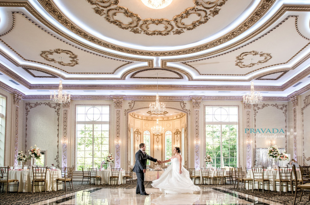 Grand ballroom with chandeliers