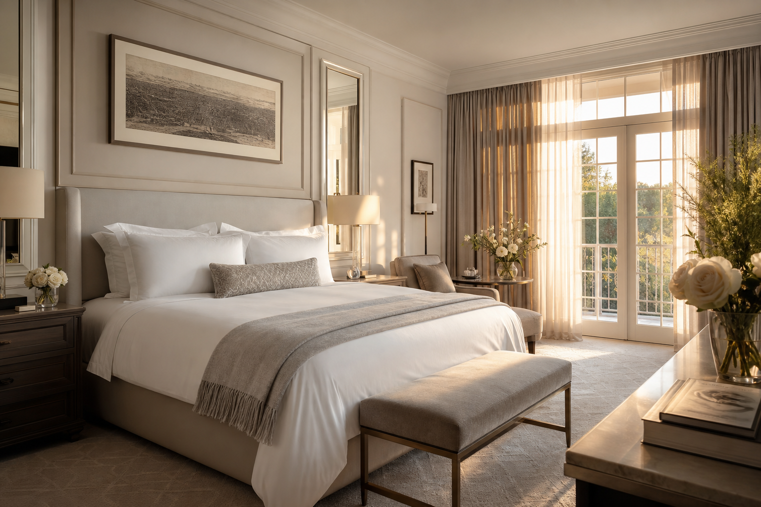 Luxurious guest room