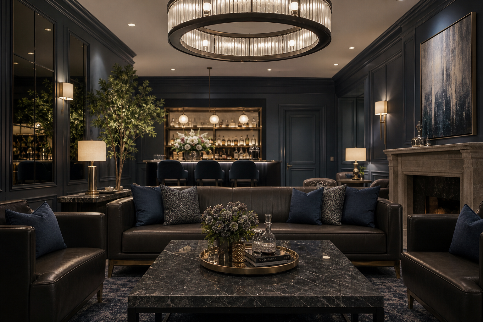 Hotel lobby lounge