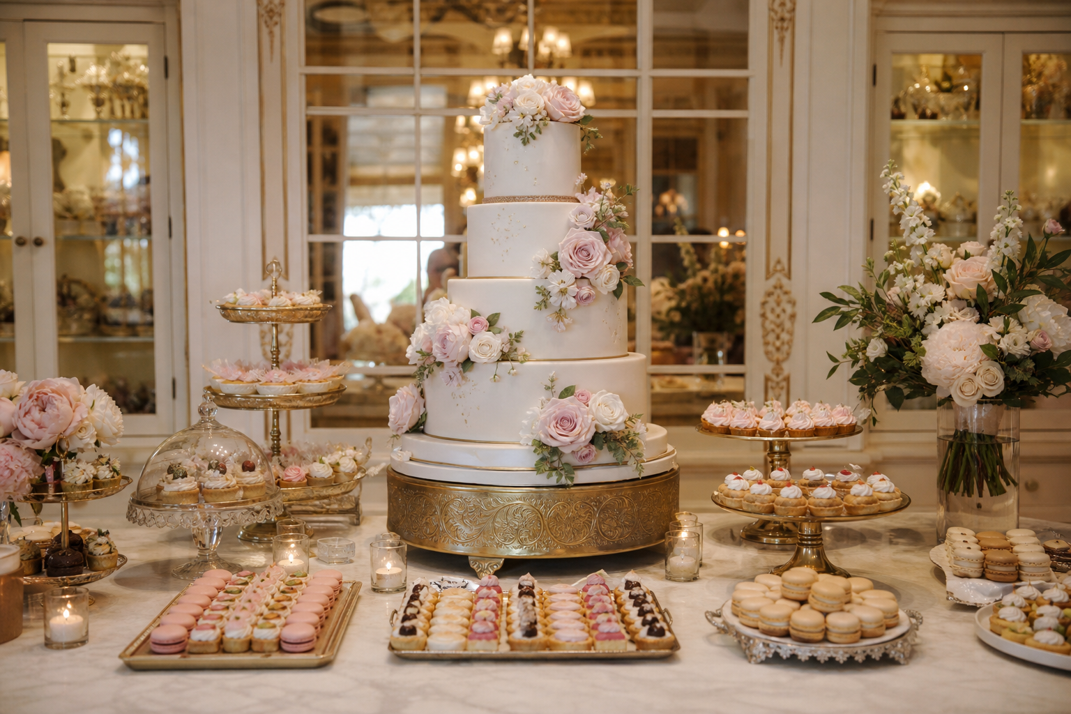 Elegant custom wedding cake