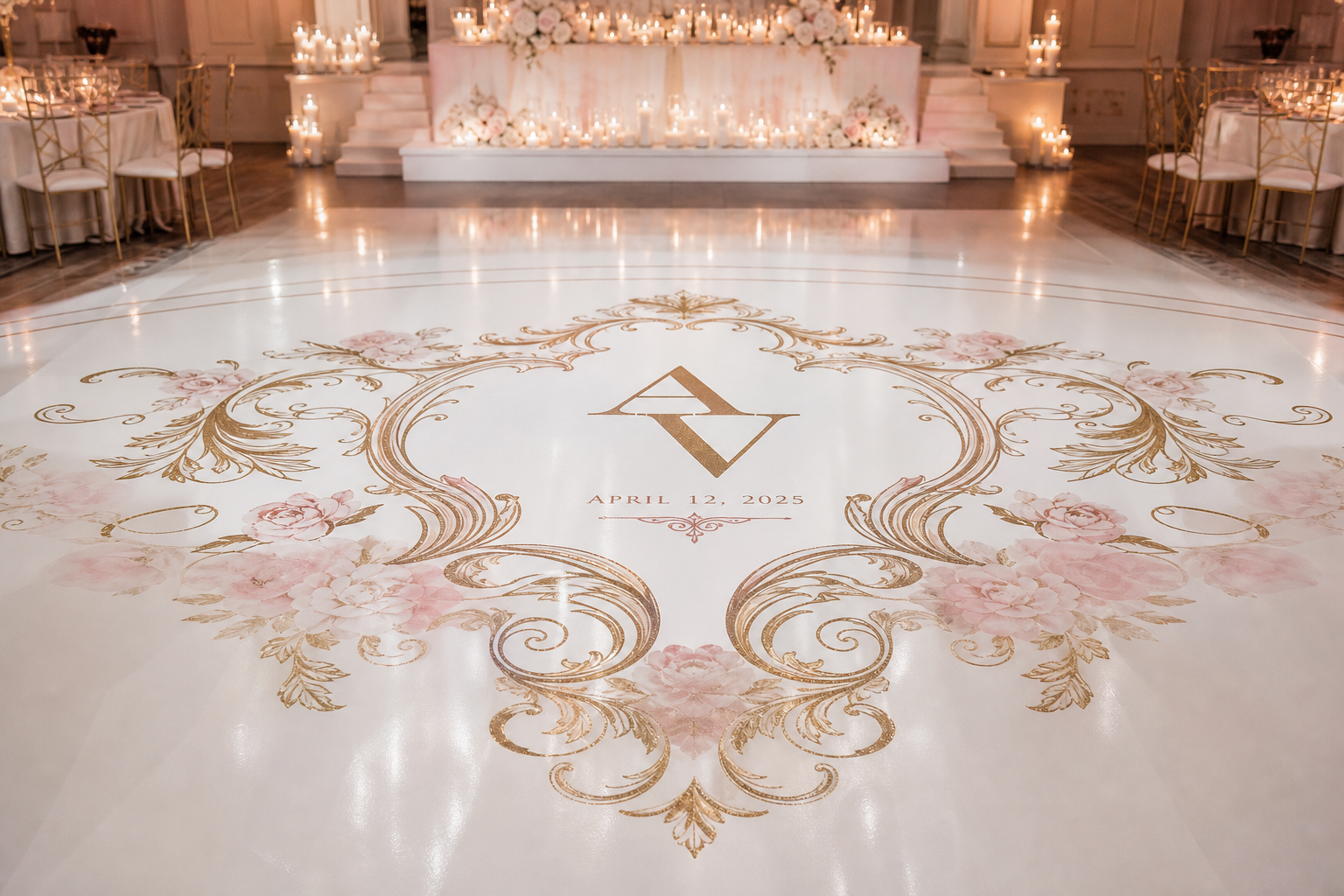 Elegant custom dance floor