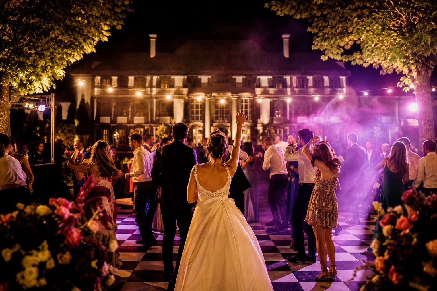 Live band performing at a wedding