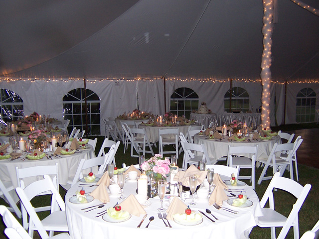 Tent with fairy lights