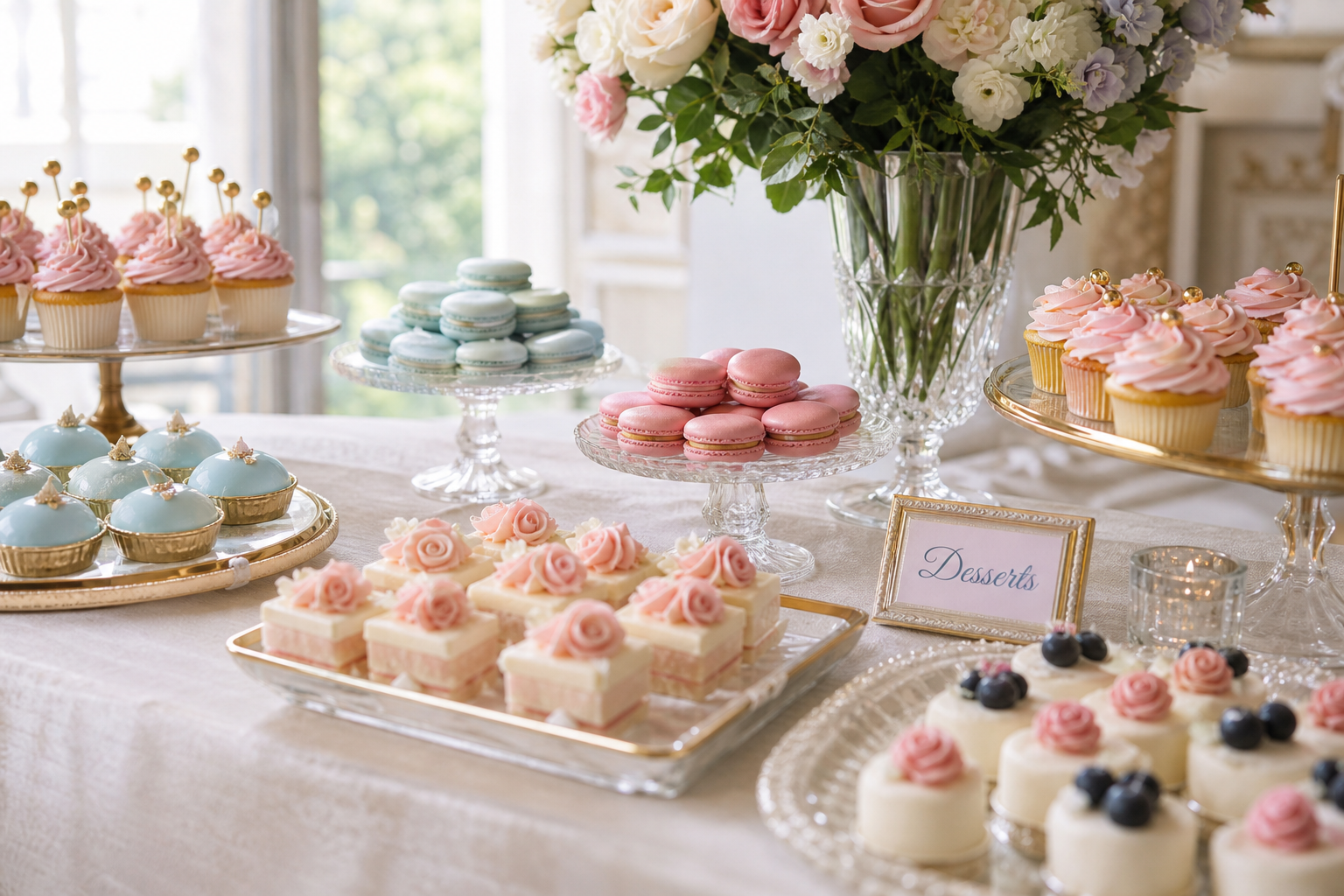 Elegant custom wedding cake