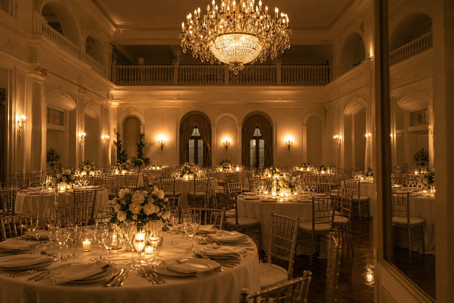 Elegant banquet setting