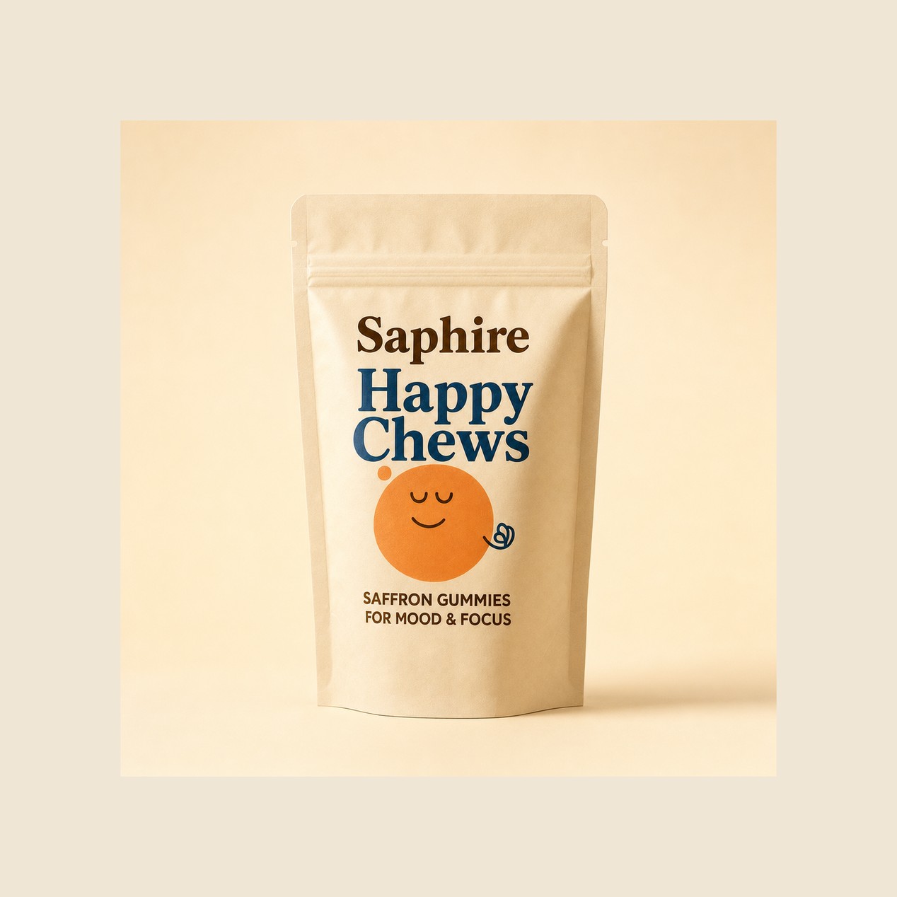 Saphire Happy Chews saffron gummies pack