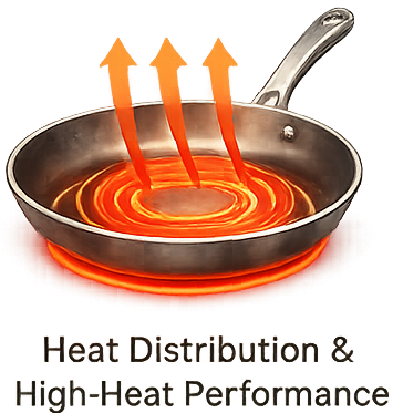 Heat distribution and high-heat performance