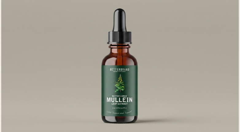 BetterLungs mullein tincture bottle, frequently sold out